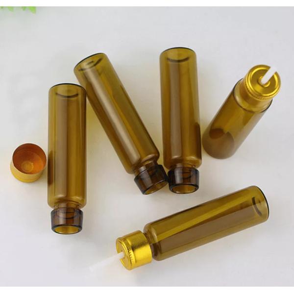 10ml Pharma Oral Liquid Custom Glass Amber Round Bottle With Aluminum Cap