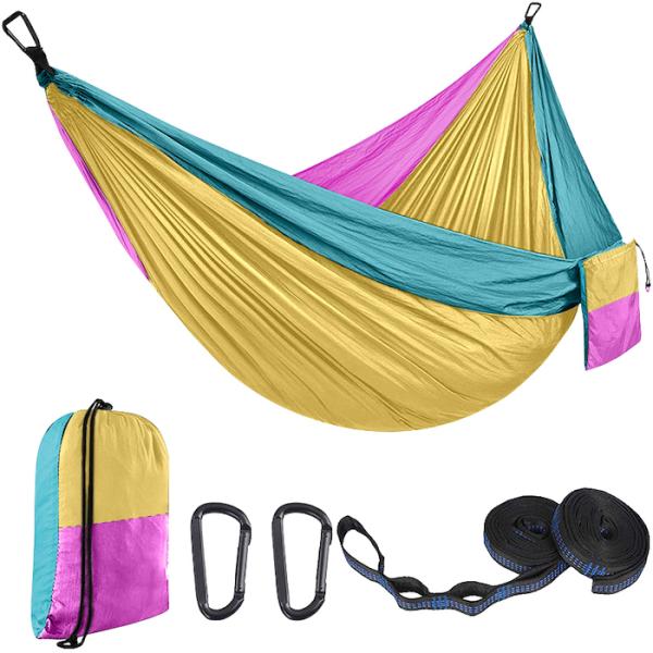 280*140CM Lightweight Dual Color 210T Nylon Ripstop Outdoor Portable Camping Hammock