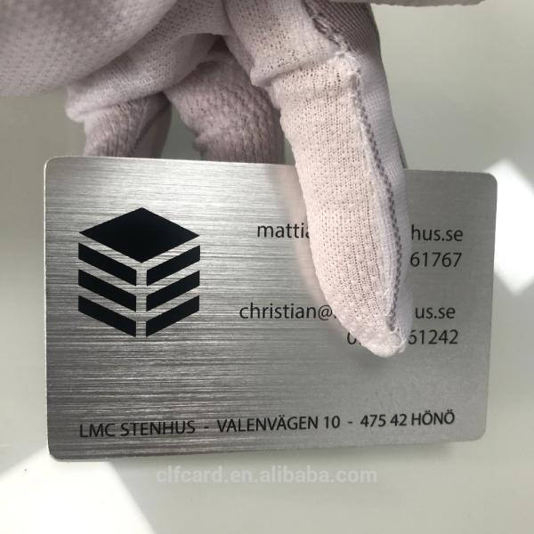 Colorful  Anodised Aluminium Business Cards  Brushed Finished Etched  Carving