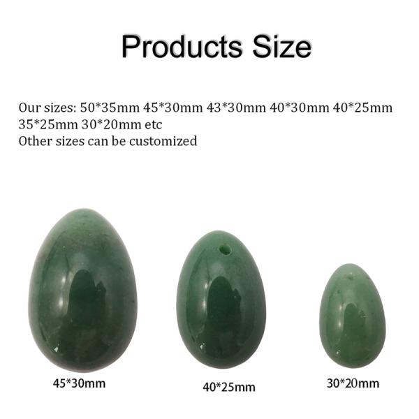 Women Health Green Aventurine Natural Jade Eggs for Pelvic Floor and Vaginal Tightening