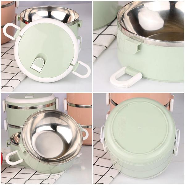 Наслоенный коробки Tiffin нержавеющей стали пищевой контейнер термальной термальный изолированный для студента