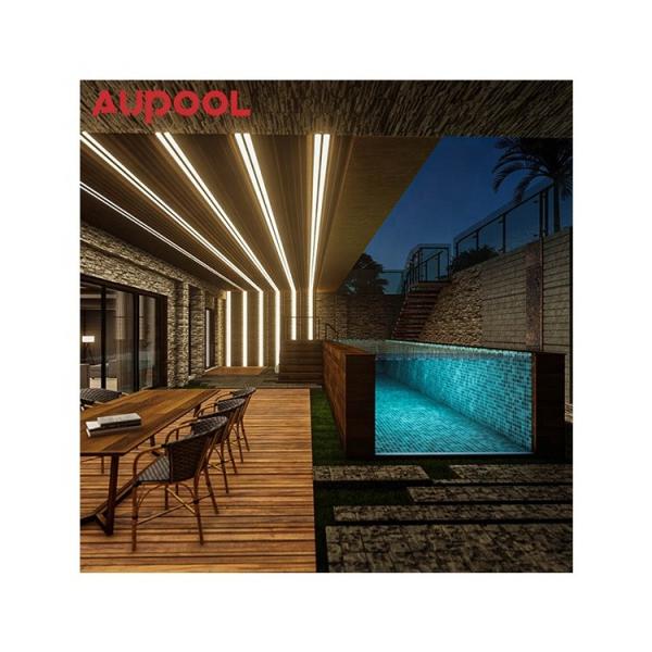 Wood plastic board coffee color above ground luxury swimming pools for holiday villages