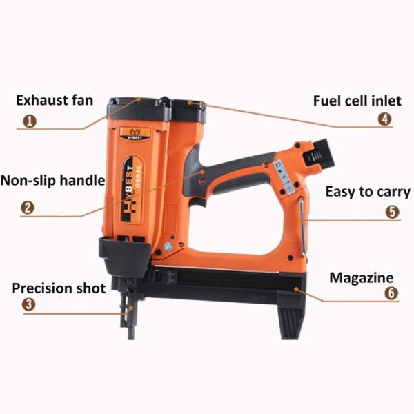 Customized Support Powerful Gas Concrete Nail Gun for Cordless Pneumatic Tools in Concrete