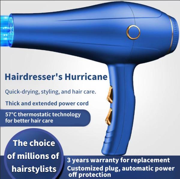 Fast Dry Ionic Hair Blow Dryer 2400W High Power Salon Professional Hair Dryer