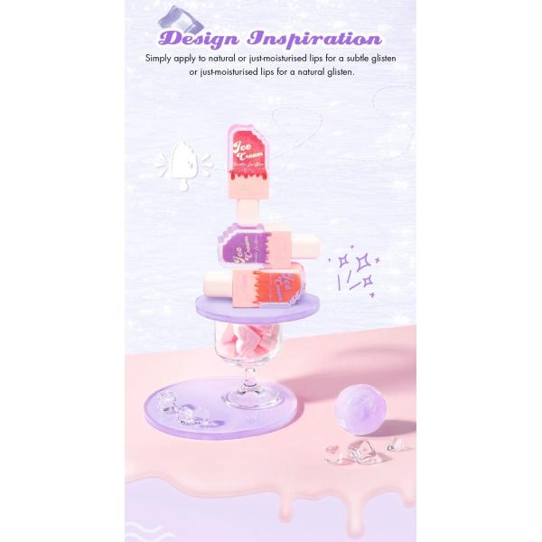 OEM Irresistible Charm Ice Cream Shaped Lip Gloss Essence Cosmetics Lip Gloss 6ml
