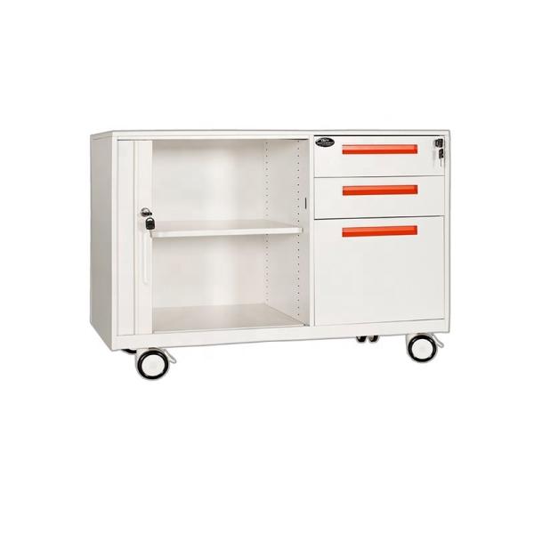 Rattan Rolling RAL Color Vertical Steel Mobile Pedestals
