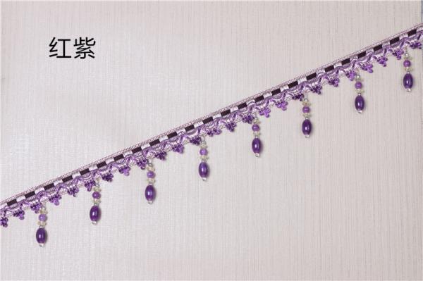 Handmade fashionable chain beads lace tassels fringes for curtain/sofa/pillow decoration