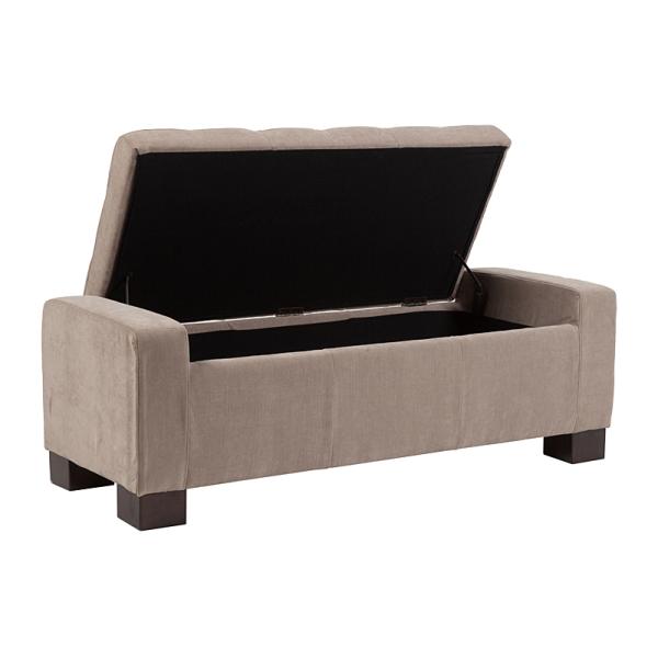folding household furnitures home shoes storage ottoman box tufted bench with hydraulic hinge