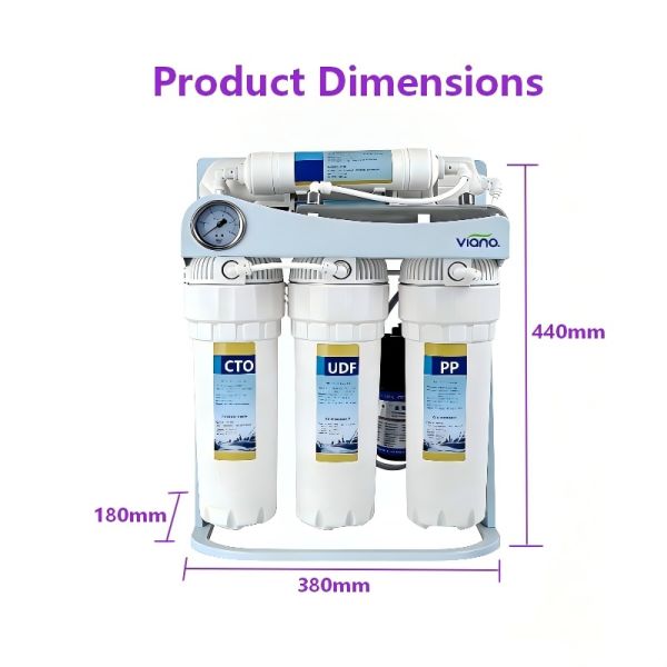 6-Stage Under Sink RO Water Purifier With UV And Alkaline Filter