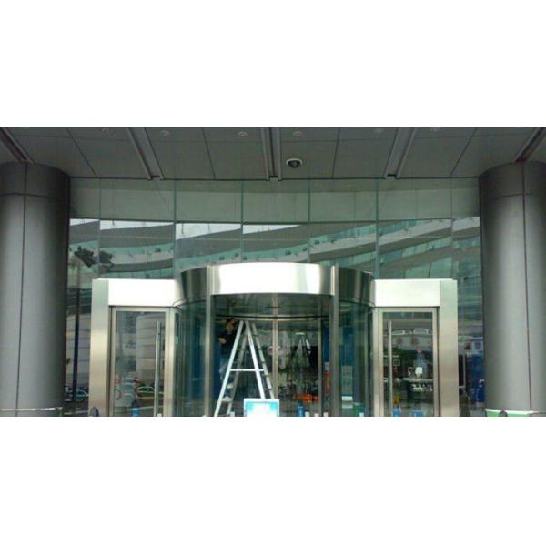 Round Automatic Curved Sliding Door , hotel auto sliding glass door
