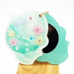 Acrylic Cute Cartoon Makeup Mirror Non Toxic For Promotional Lady Gift