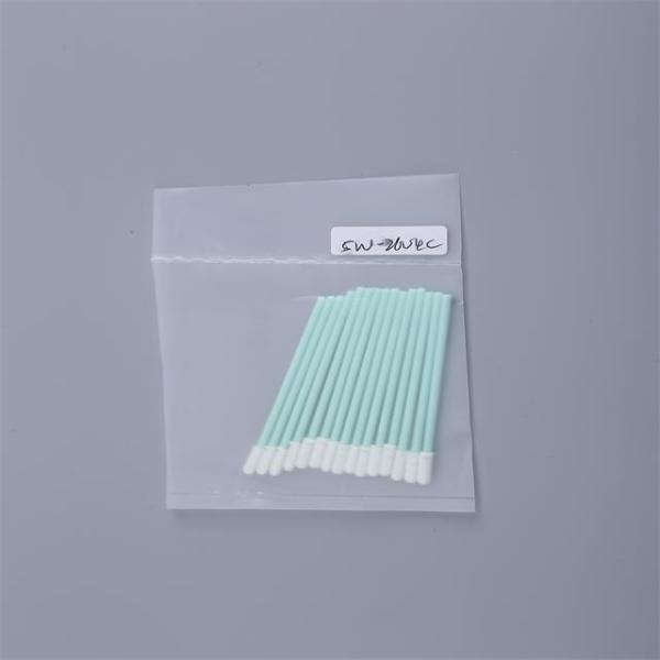 Small Green Stick ESD Safe Swabs , Open Cell Cotton Tipped Swabs TX742B