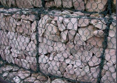 PVC Coated Gabion Wire Mesh Panels Hexagonal Hole For Highwall Protection