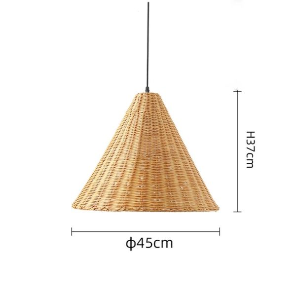 farmhouse light bar dining lights Minimalist Brown Beige Retro wicker pendant light(WH-WP-96)