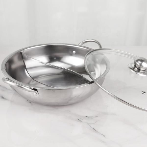 Long Service Life Kitchen Soup Pots Stainless Steel Material With Glass Lid