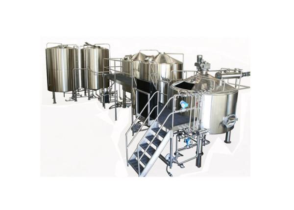 10HL Semi - Auto Control 3 Vessel Brewing System 1000L Commercial Brew Kettles