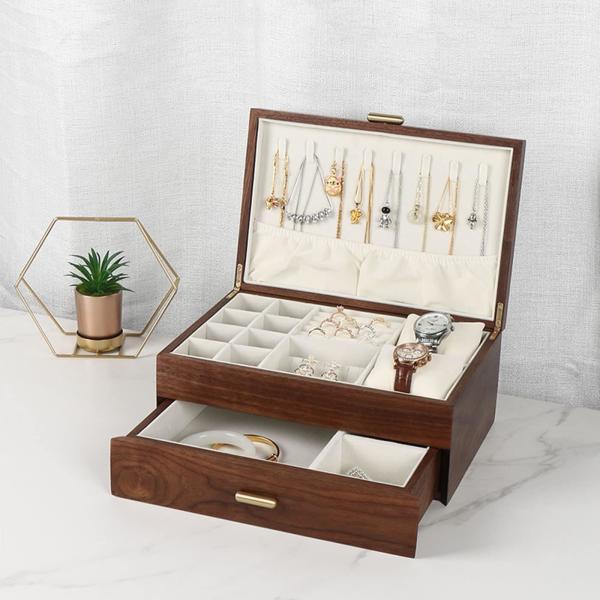 Rectangle Custom Order Solid Wood Bracelet Watch Display Handmade Jewelry Storage Box