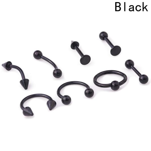 16G Titanium Anodized Stainless Steel Body Jewelry Helix Piercing Ear Eyebrow Nose Lip Captive Rings Freeshipping