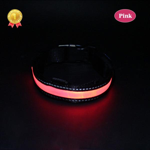 Luxury Nylon LED Dog Collar Printed Training Vest Flashing Usb Rechargeable