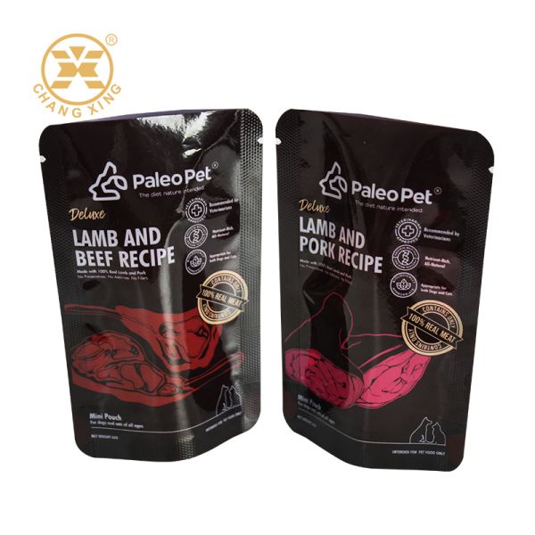 Custom Logo Printed Plastic Zipper Pet Food Pouch Moisture-Proof Pet Packaging Bags For Dog Cat Food