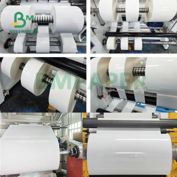Glossy 80gsm 100gsm C1S Coated  Chromo Paper For Making Label Stickers Блестящая 80 гг. 100 гг. C1S покрытая хромовой бумагой для изготовления наклейки на этикетки