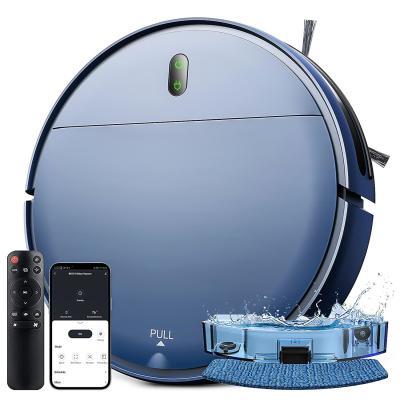 Wi-Fi Enabled Smart Automatic Cleaning Mopping Robot Vacuum Cleaner Wholesale HEPA Infrared Wet Dry Sweeping in Stock Blue