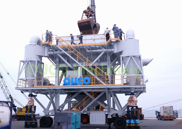 Wood Pellet Material Handling Eco Hopper By Truck Loading In Port Discharging