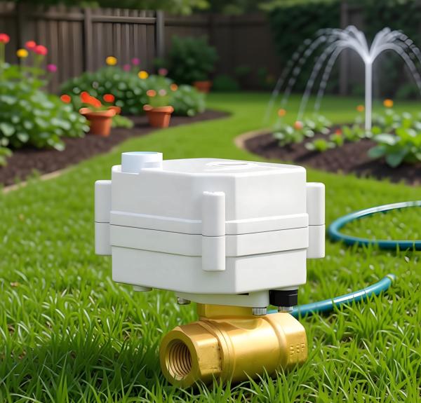 ETRANY 3/8 DN10 Brass Electric Actuator Water Ball Valve DC5V with Feedback Wire OEM High Temperature