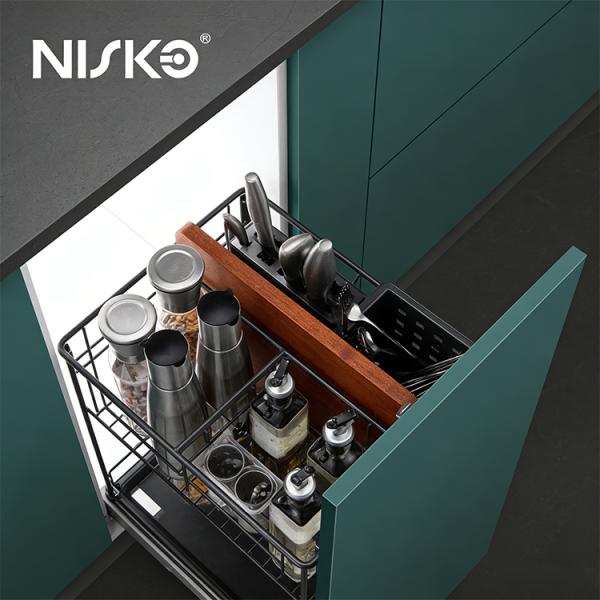 Multi Function Pull Out Basket Drawer for Cutlery Spice Kitchen Bottle Storage