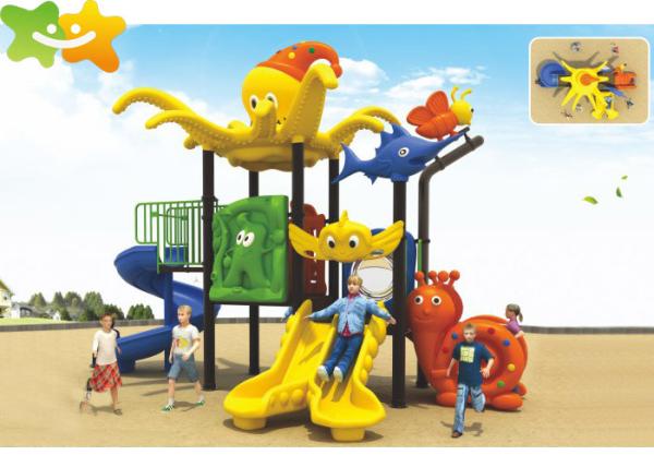 Durable Sun Proof Safety Plastic Amusement Park Toys slide For Kindergarten