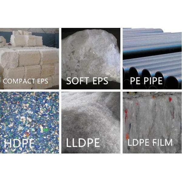 Cutting Type Waste Recycling Equipment , PET Bottle Washing Line Pelletizing Machine