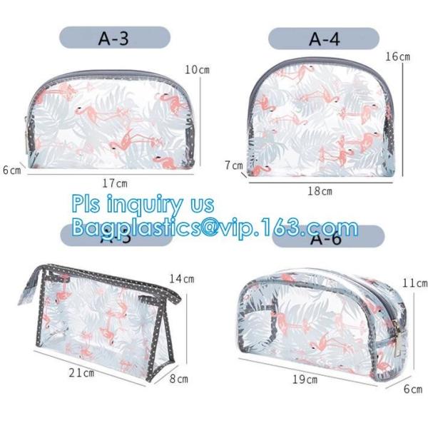 Travel Organizer Mini Cosmetics Clear Pvc Zipper Bag With Handles, vinyl pvc travel cosmetic packaging bag with zipper,