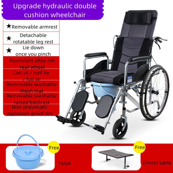 Кресло-коляска перехода CE полностью лежа медицинская с отделяемым подлокотником Legrest