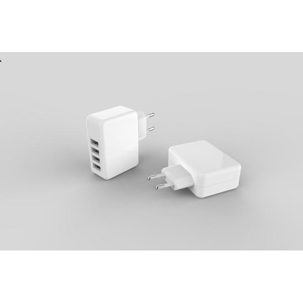 5V4.8A Fireproof PC 4 Port USB Travel Charger