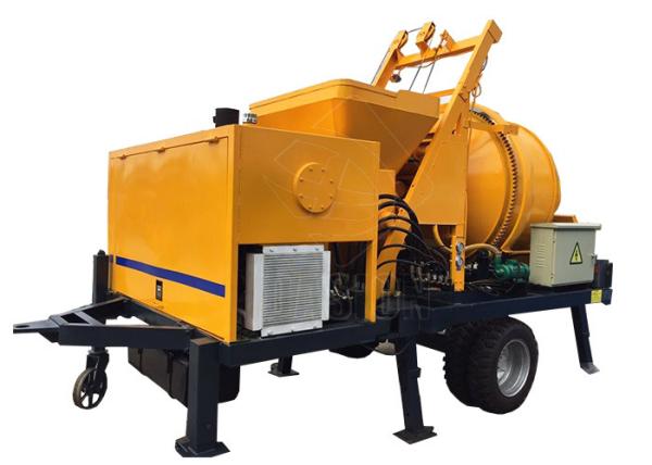 High Pressure Concrete Mixer Pump , Trailer Mounted Hydraulic Cement Concrete Pump
