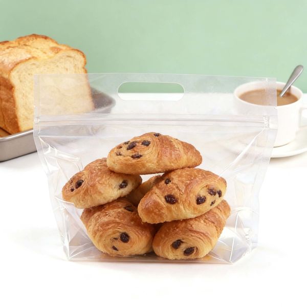 Custom Recyclable Ziplock Plastic Bread Bag Low Moisture For Food Packaging
