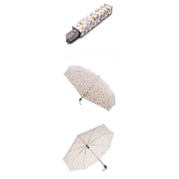 Colorful Leaf Pattern 8mm Metal Shaft Foldable Umbrella For Women