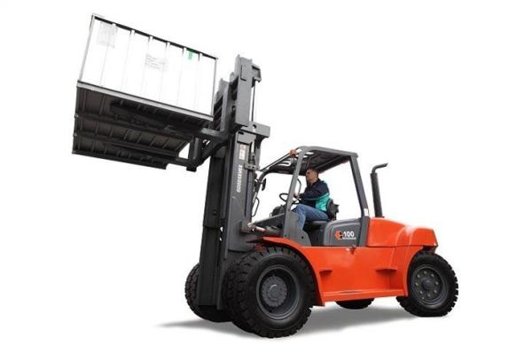 Goodsense Highly Rigid Mast Construction 10 Ton Forklift With 8 Meters Mast Used For Heavy Object Handling