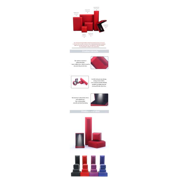 Custom Logo White Light Velvet Jewelry Box for Stud Earrings Necklace Bracelet Packaging