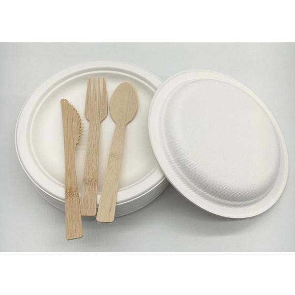 Eco Friendly Disposable Sugarcane Bagasse 7 inch Food Dinnerware Round Cake Plate