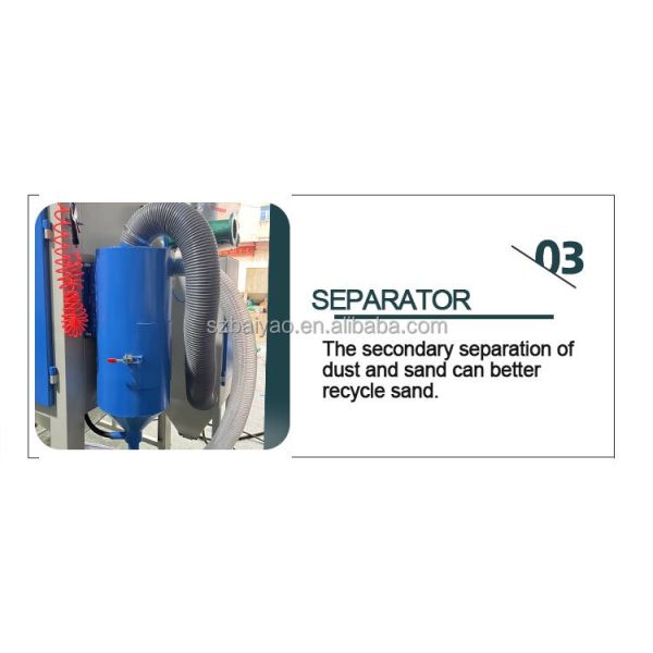 Cleaning Metal Automatic Sandblasting Machine Sandblasting Cabin with Rotating Basket