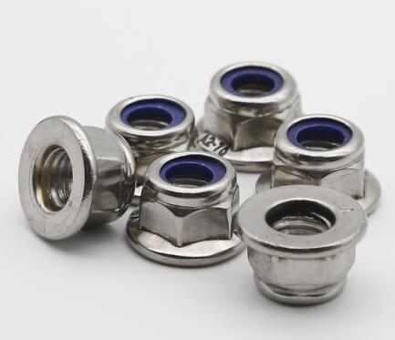 Stainless Steel DIN6926 Hex Flange Lock Nut With Nylon Insert For Machinery