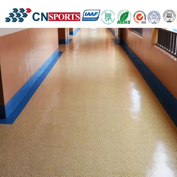 Beautiful Easy Clean Indoor Flexible SPUA Flooring Specially For School