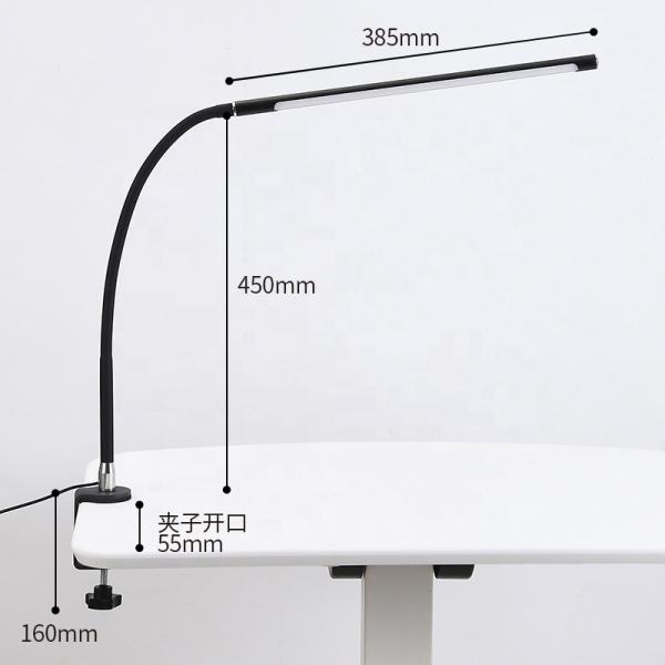 Aluminum iron 3 Colors Temperature Clip Table Lamp 6000K Eye Protection LED Desk Light