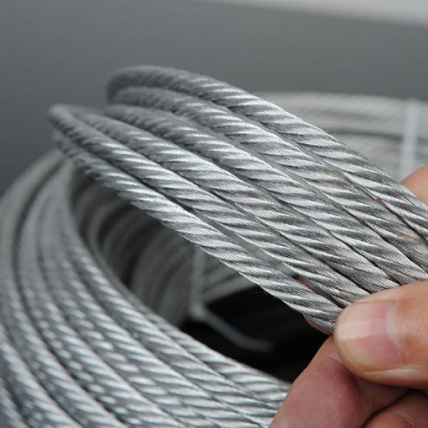 6mm 6x19 Fc 304 7x19 IWRC 10mm 12mm Ungalvanised Steel Wire Rope Cable ±1% Tolerance