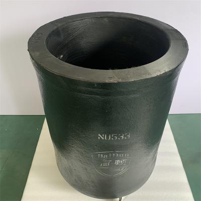 High Hardness Cylindrical Refractory Graphite Crucible For Melting Gold And Silver