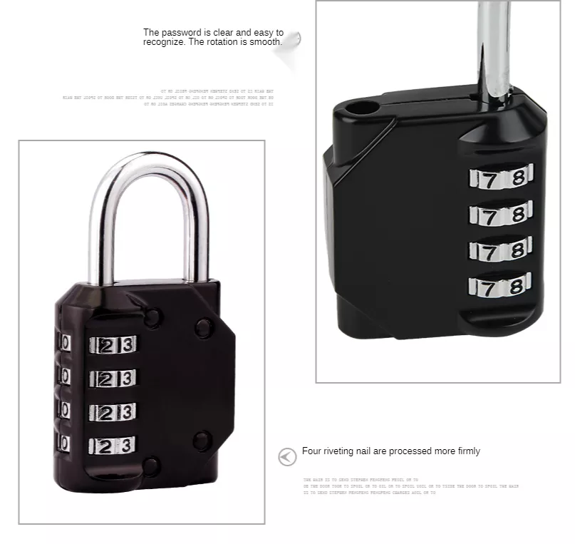 ZR Locks Manufacturer RARLUX HB22 4-Digit Code Zinc Alloy Industrial Safety Lockout Keyless Antitheft Password Combination