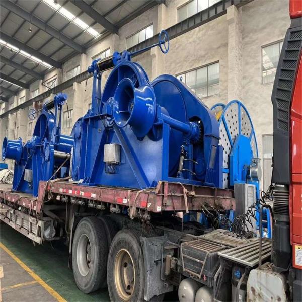 500kN Blue Hydraulic Drum Anchor Winch For Cargo Fishing Ship