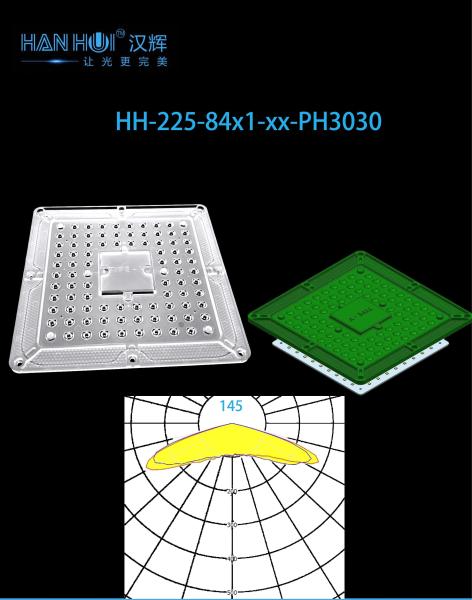 84 In 1 3030LEDs 204.81×204.81×10.05mm Size LED Parking Lot Lighting Lens Optimal Beam Angle High-Performance Grade