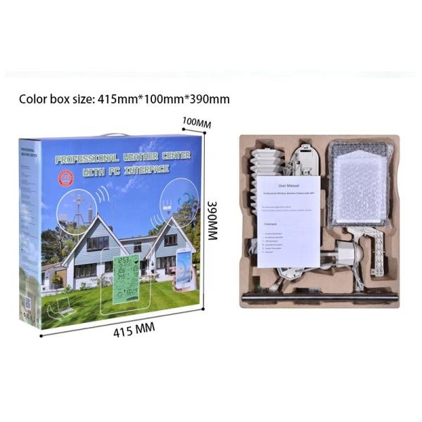 Solar Powered Weather Station With Wireless Logger Outdoor Temperature And Humidity Sensor